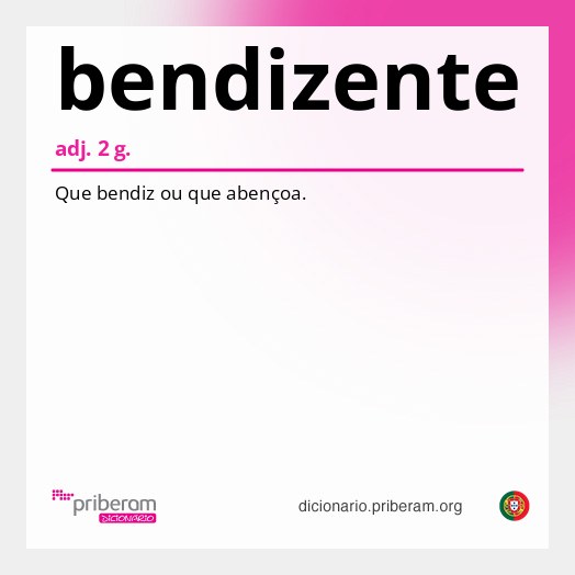 Significado de bendizente