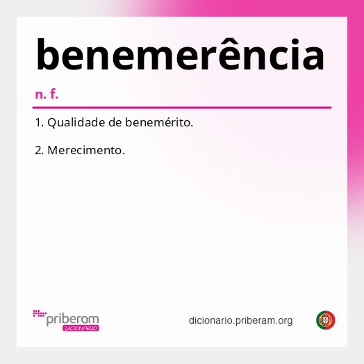 Significado de benemerência