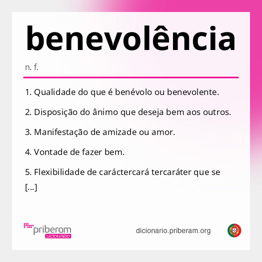 Significado de benevolência