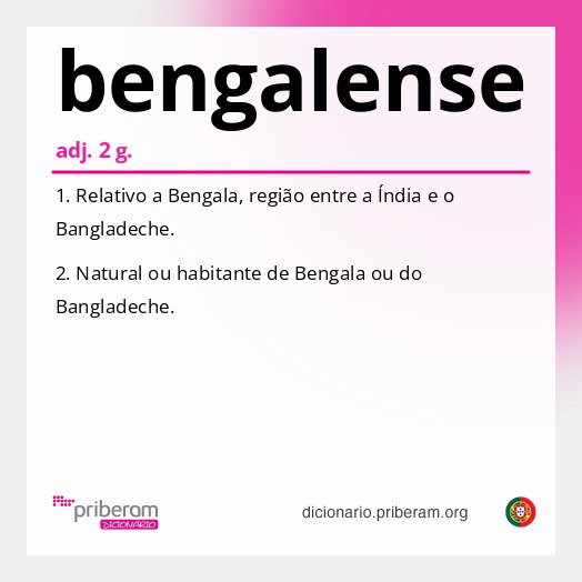 Significado de bengalense