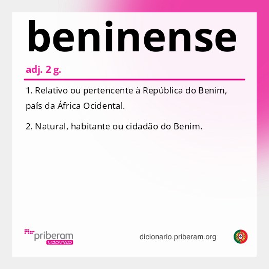 Significado de beninense