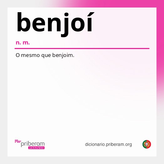 Significado de benjoí