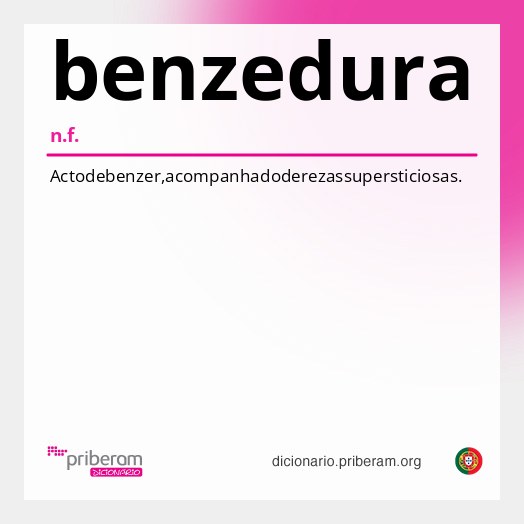 Significado de benzedura