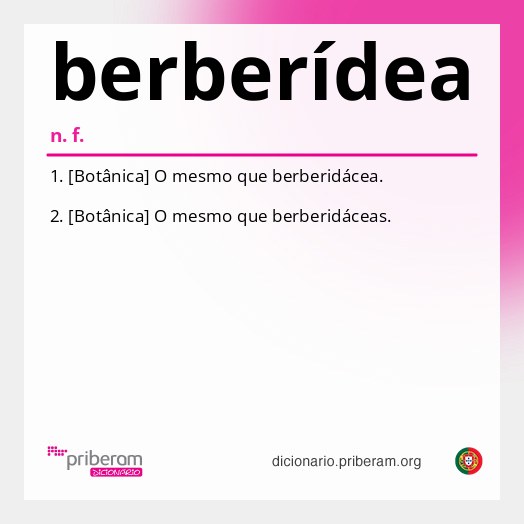 Significado de berberídea