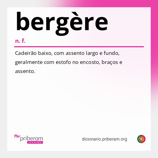 Significado de bergère