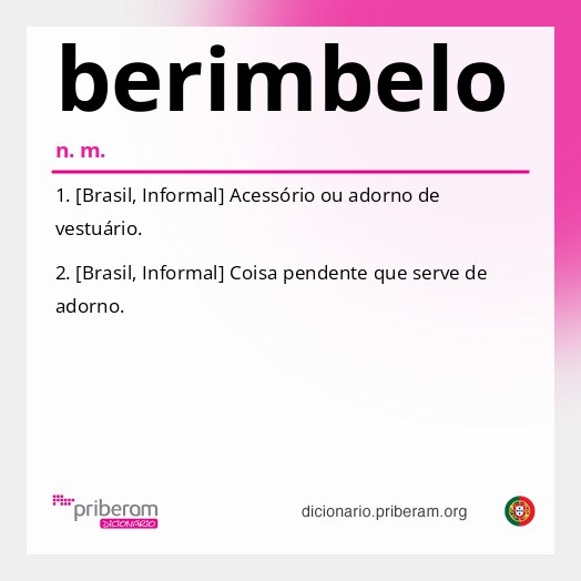 Significado de berimbelo