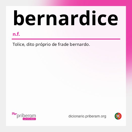 Significado de bernardice