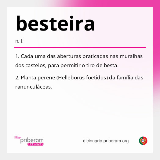 Significado de besteira