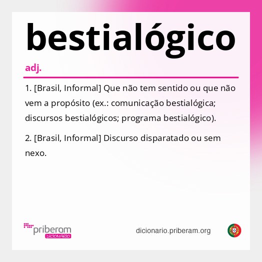 Significado de bestialógico