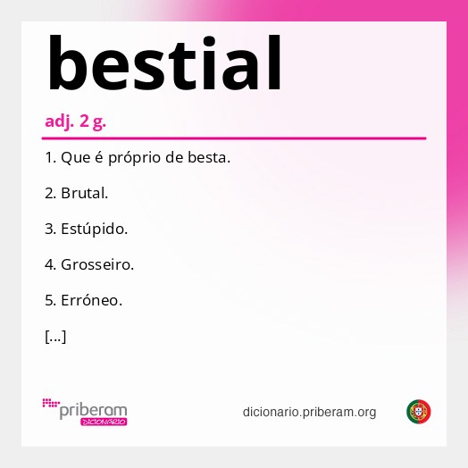 Significado de bestial