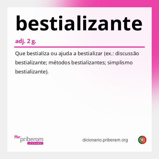 Significado de bestializante