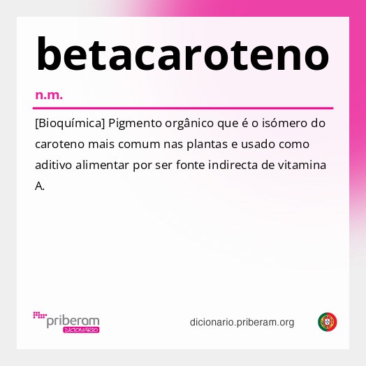 Significado de betacaroteno