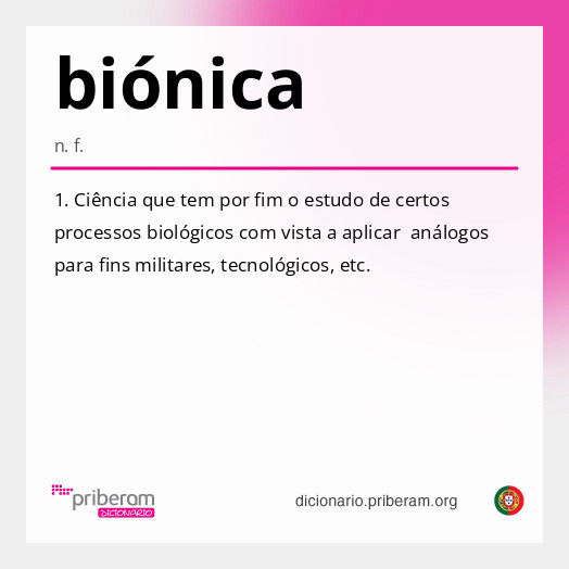 Significado de biónica