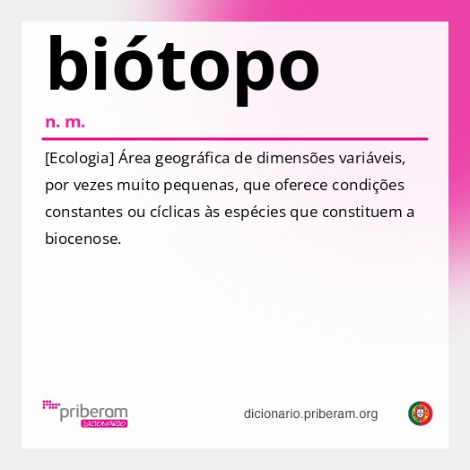 Significado de biótopo