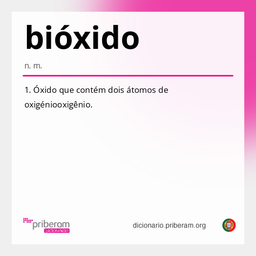 Significado de bióxido