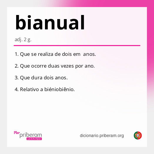 Significado de bianual