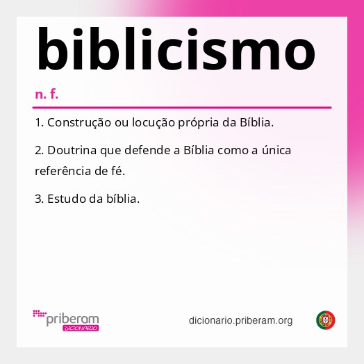 Significado de biblicismo