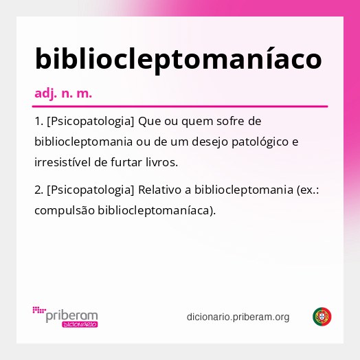 Significado de bibliocleptomaníaco