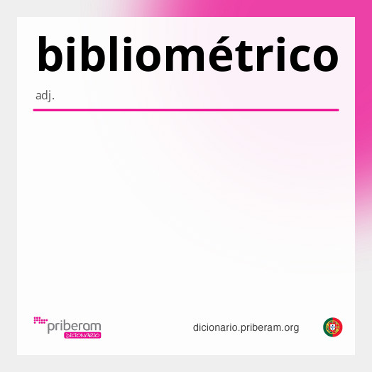 Significado de bibliométrico