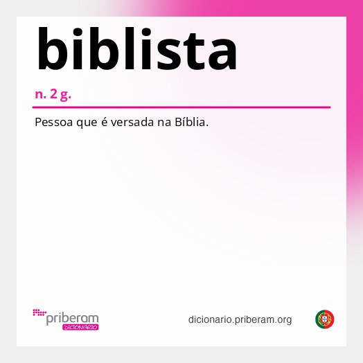 Significado de biblista