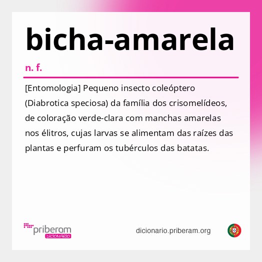 Significado de bicha-amarela