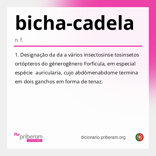 Significado de bicha-cadela