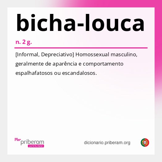 Significado de bicha-louca