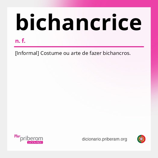 Significado de bichancrice