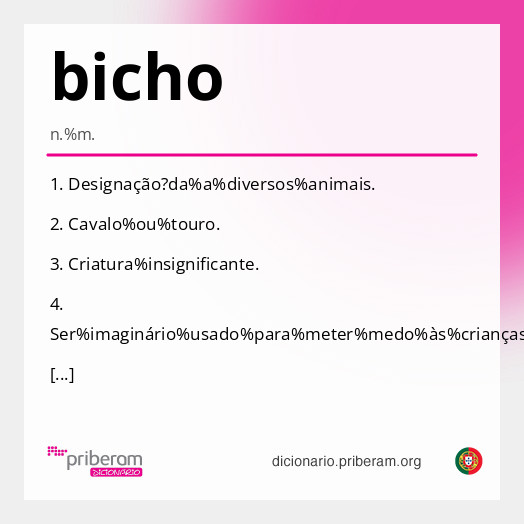 Significado de bicho