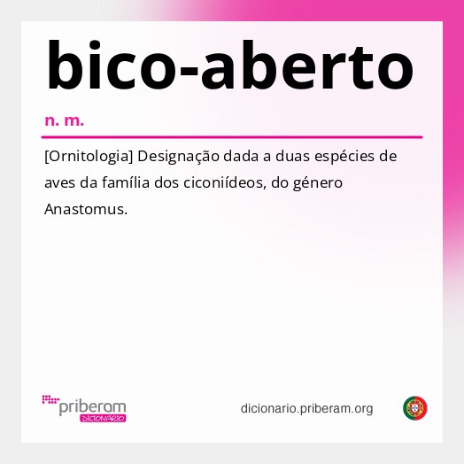 Significado de bico-aberto