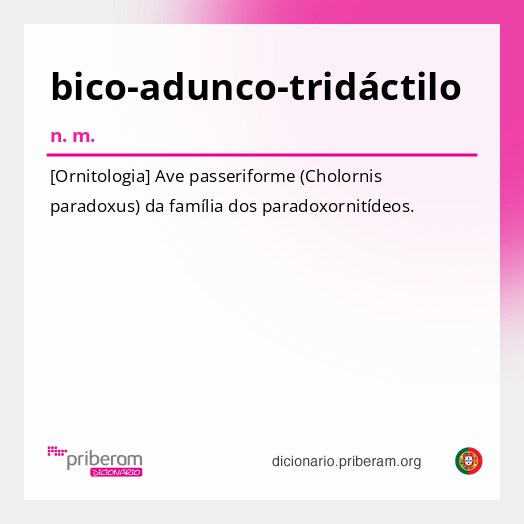 Significado de bico-adunco-tridáctilo