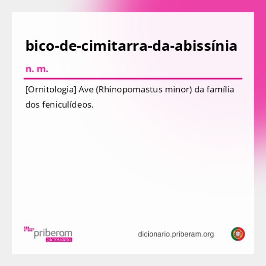 Significado de bico-de-cimitarra-da-abissínia