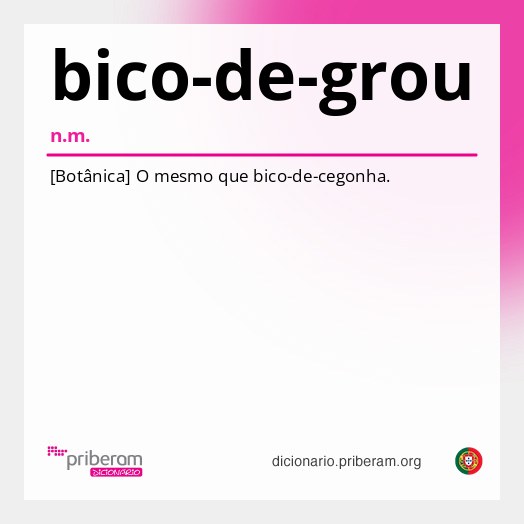 Significado de bico-de-grou