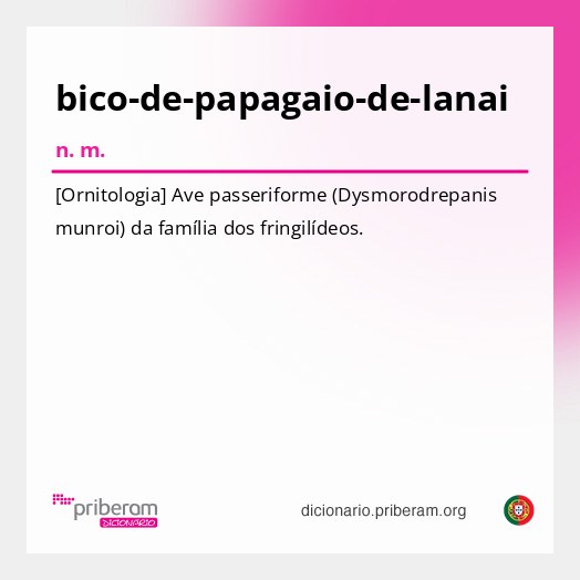 Significado de bico-de-papagaio-de-lanai