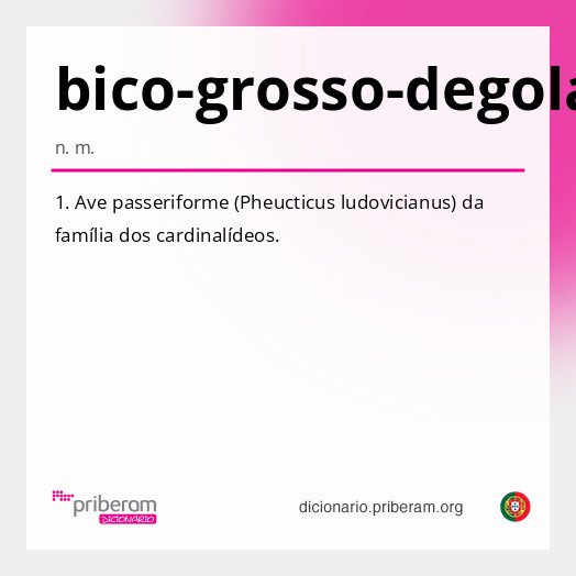 Significado de bico-grosso-degolado