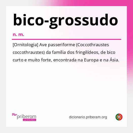 Significado de bico-grossudo