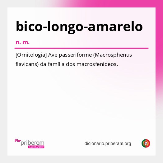 Significado de bico-longo-amarelo