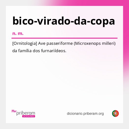 Significado de bico-virado-da-copa