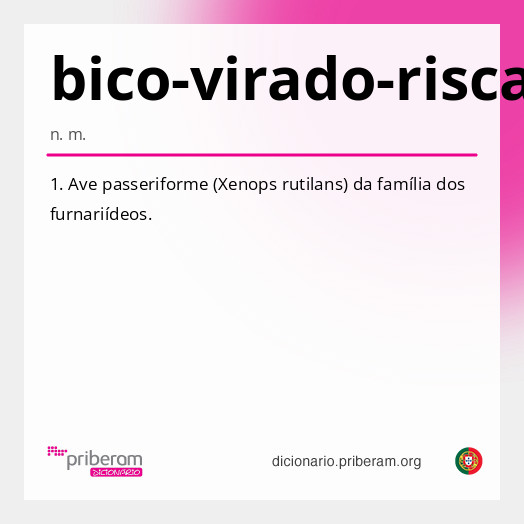 Significado de bico-virado-riscado