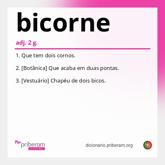 Significado de bicorne
