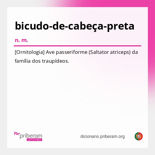 Significado de bicudo-de-cabeça-preta