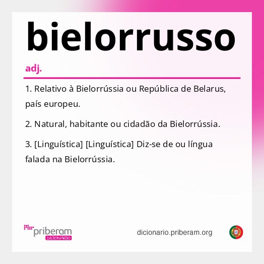 Significado de bielorrusso