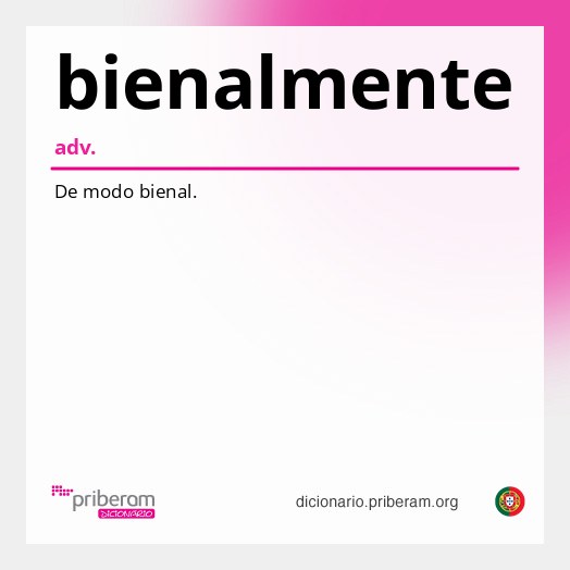 Significado de bienalmente