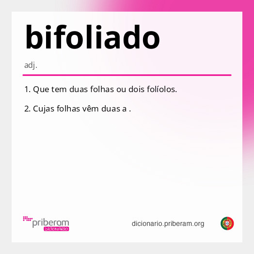 Significado de bifoliado
