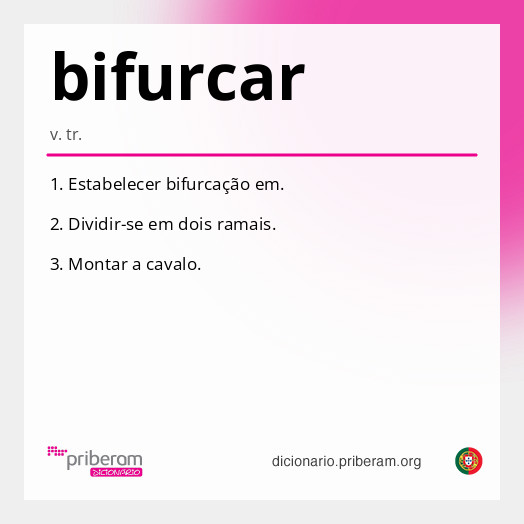 Significado de bifurcar