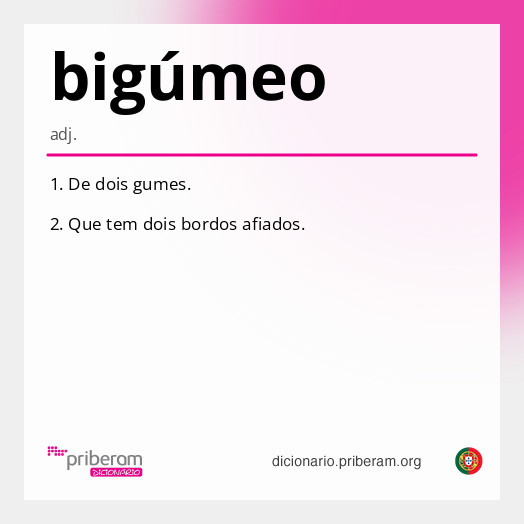 Significado de bigúmeo