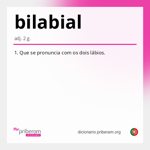 Significado de bilabial