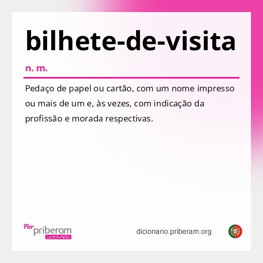 Significado de bilhete-de-visita