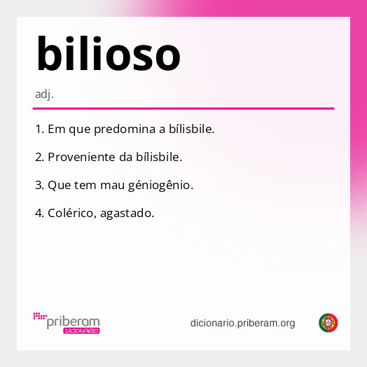 Significado de bilioso