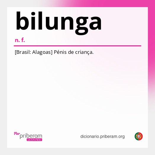 Significado de bilunga